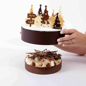 Entremets de Noël : Céleste - Noisette & vanille